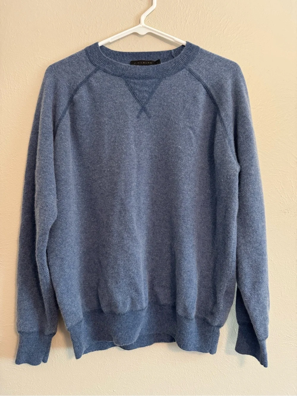 J. Hilburn Men’s Wool and Cashmere Blend Crewneck Sweater